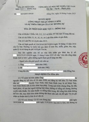 Ly hôn biên hòa